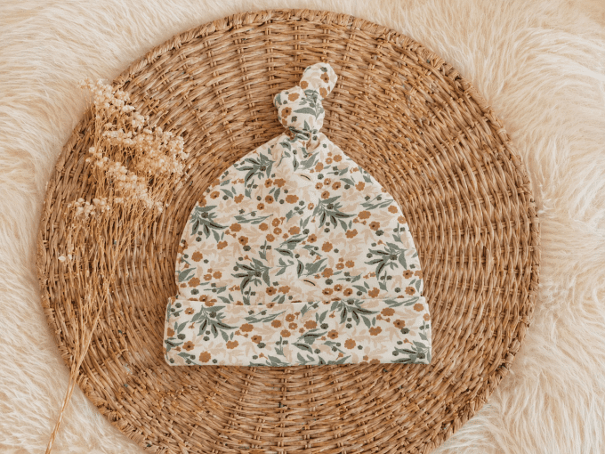 Bonnet de naissance Liberty bleu