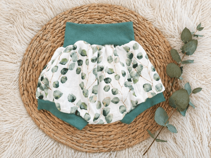 Bavoir bandana eucalyptus blanc