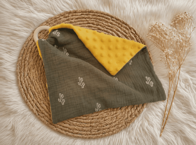 Doudou plat  Cactus kaki 