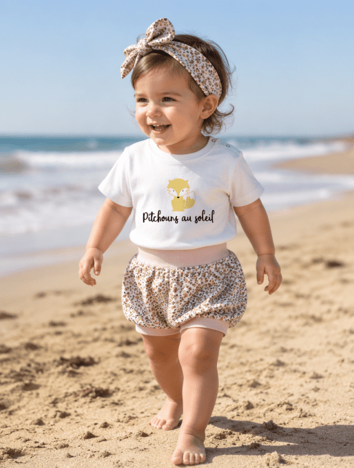 Short sarouel Léopard beige