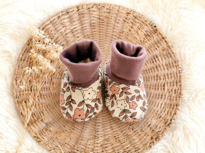 Chaussons de naissance Flora