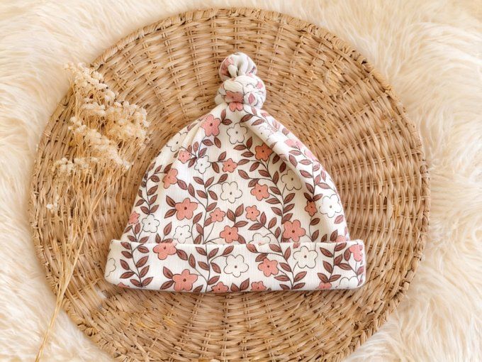 Bonnet de naissance Flora