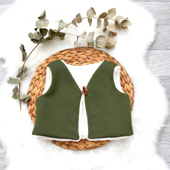 Gilet de berger Kaki