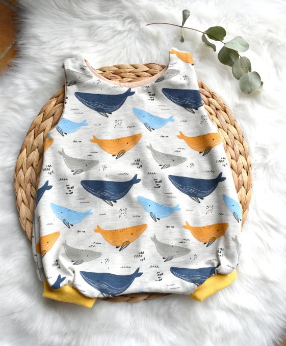 Combi-sarouel courte Baleine