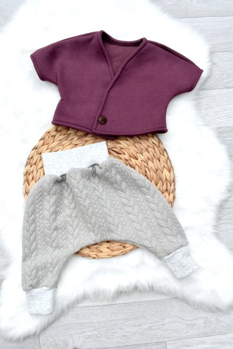 Veste kimono Prune