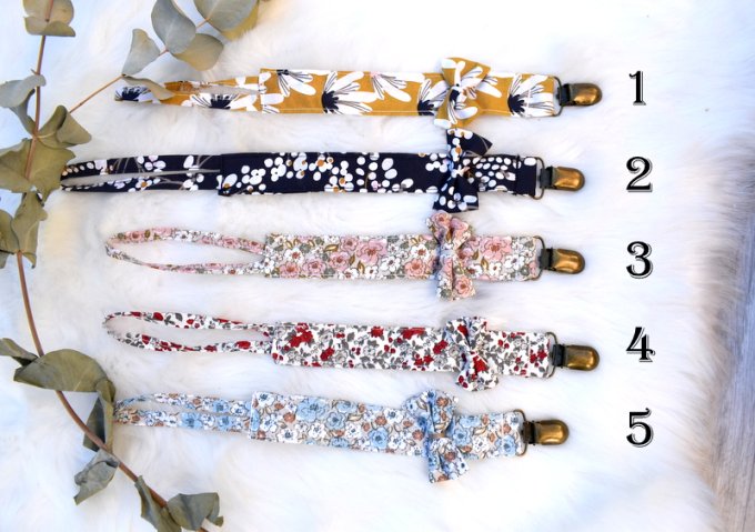 Attache-sucette coton