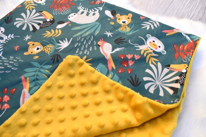 Couverture bébé Tropical vert
