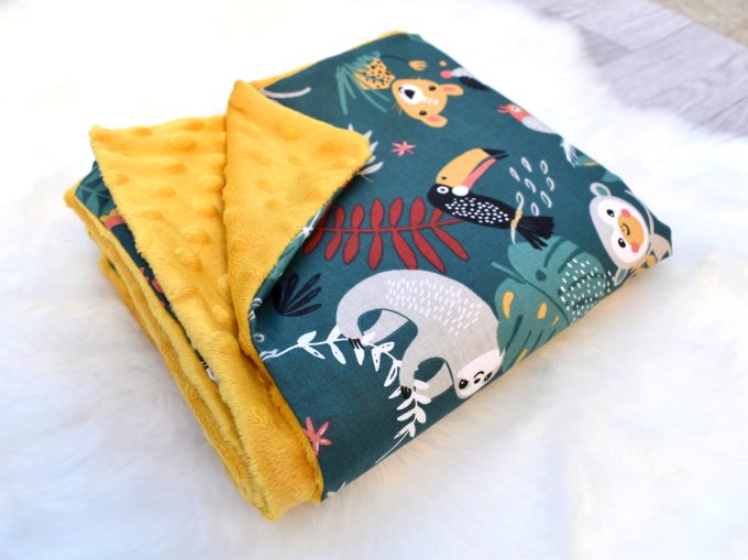 Couverture bébé Tropical vert
