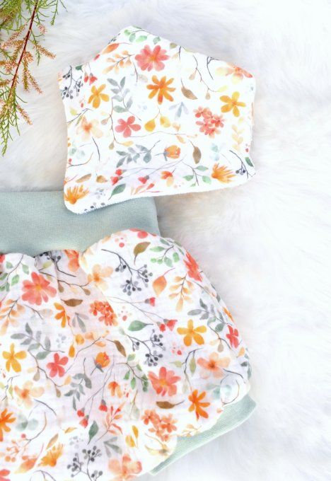 Bavoir bandana Floralie