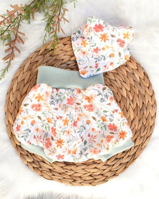 Bavoir bandana Floralie