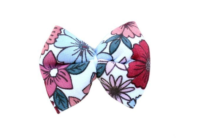 Lot de 2 barrettes Liberty rose fuchsia