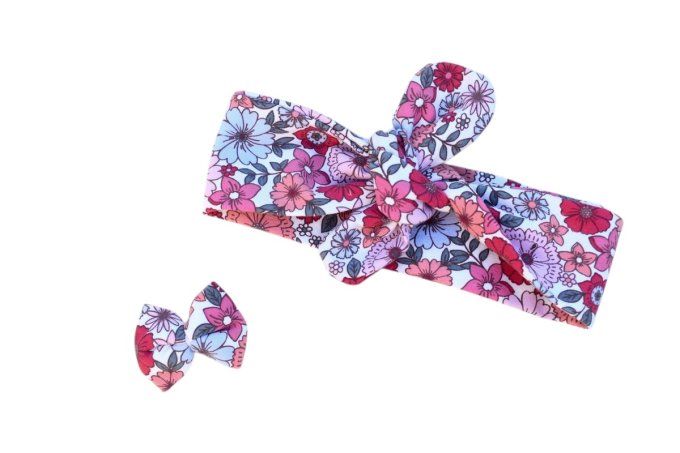 Bandeau cheveux Liberty fuchsia