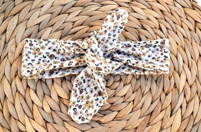Bandeau cheveux Léopard beige