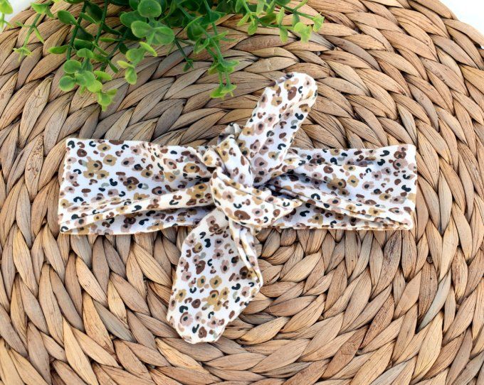 Bandeau cheveux Léopard beige
