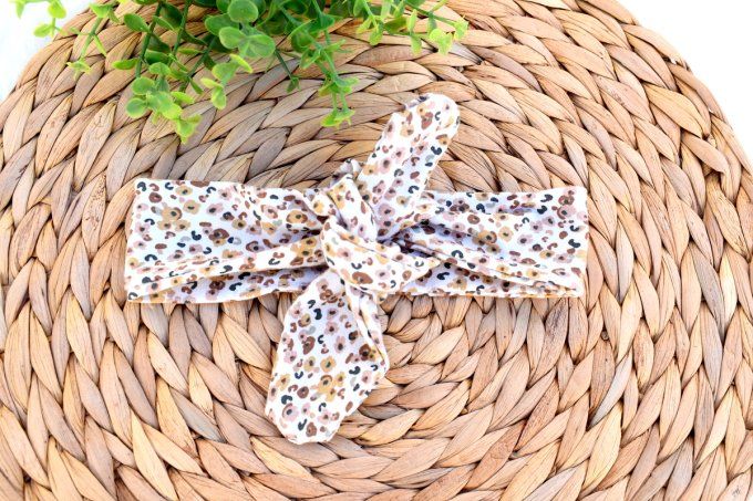 Bandeau cheveux Léopard beige