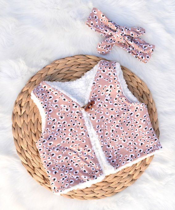 Bandeau cheveux Léopard rose