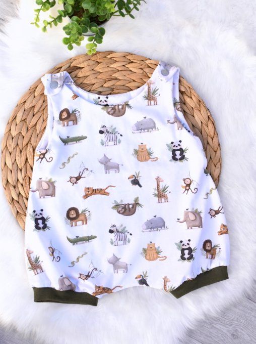 Combi-sarouel courte Animaux mignons