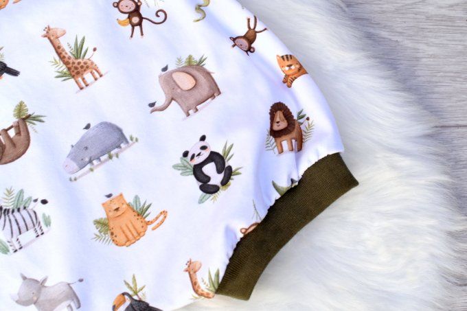 Combi-sarouel courte Animaux mignons