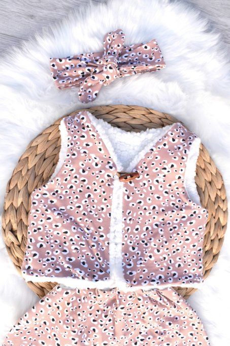 Bandeau cheveux Léopard rose