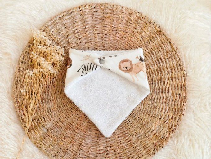 Bavoir bandana Grands animaux de la savane