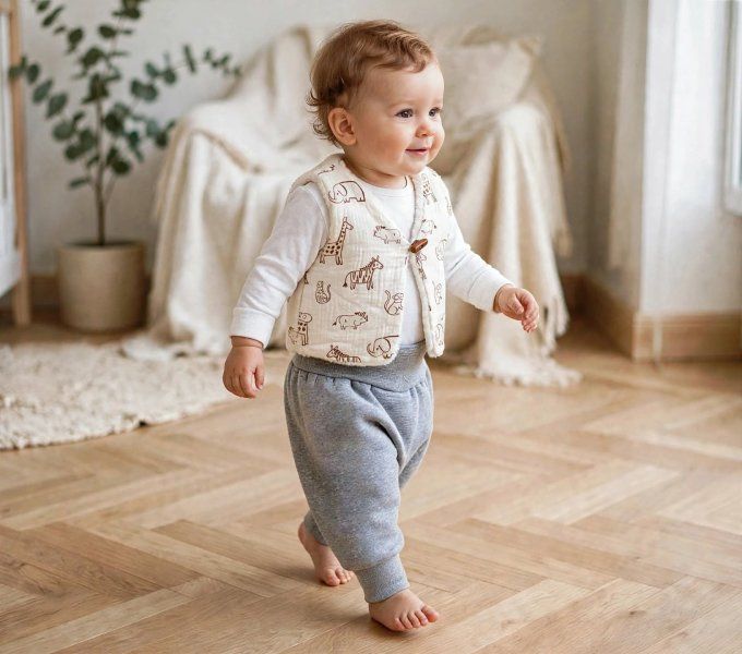 Gilet de berger Animaux caramel